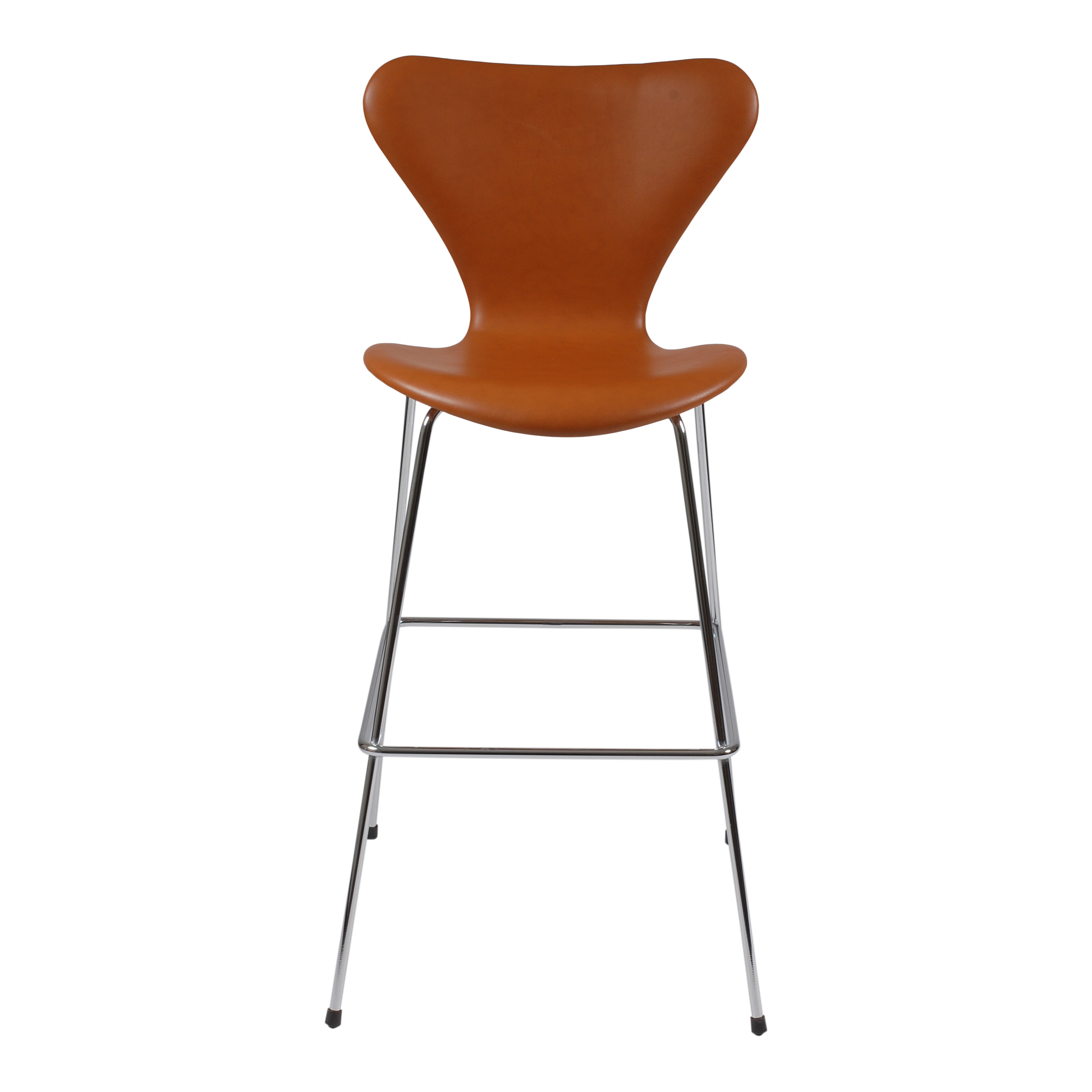 Arne Jacobsen Syver barstol i cognac l der Gratis levering